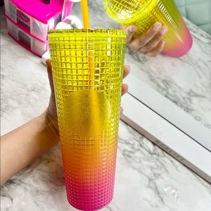 Starbucks Pink Yellow Tumbler